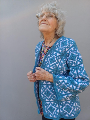 Nadine — Overlay Mosaic Cardigan by Cindy's Crochet Designs