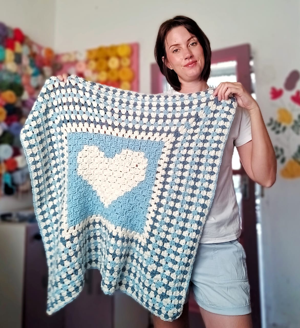Granny square heart blanket — Yarn Over with Natasha HobbyX exclusive pattern